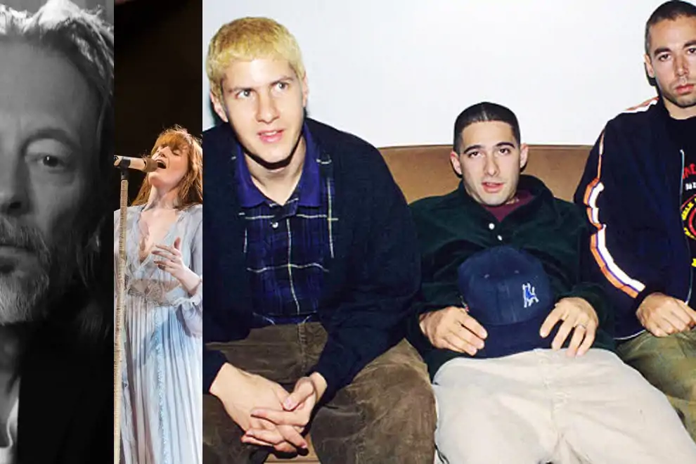 L,R: Thom Yorke, Florence Welch, Beastie Boys