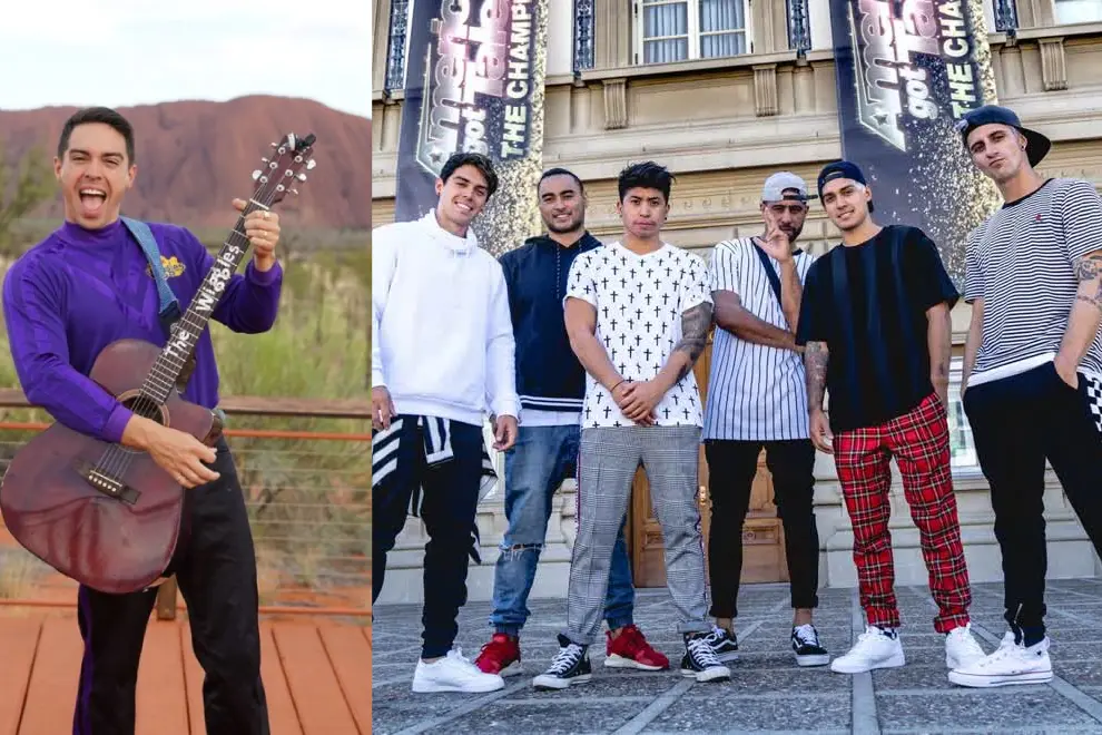 Photo of Blue Wiggle and Justice Crew