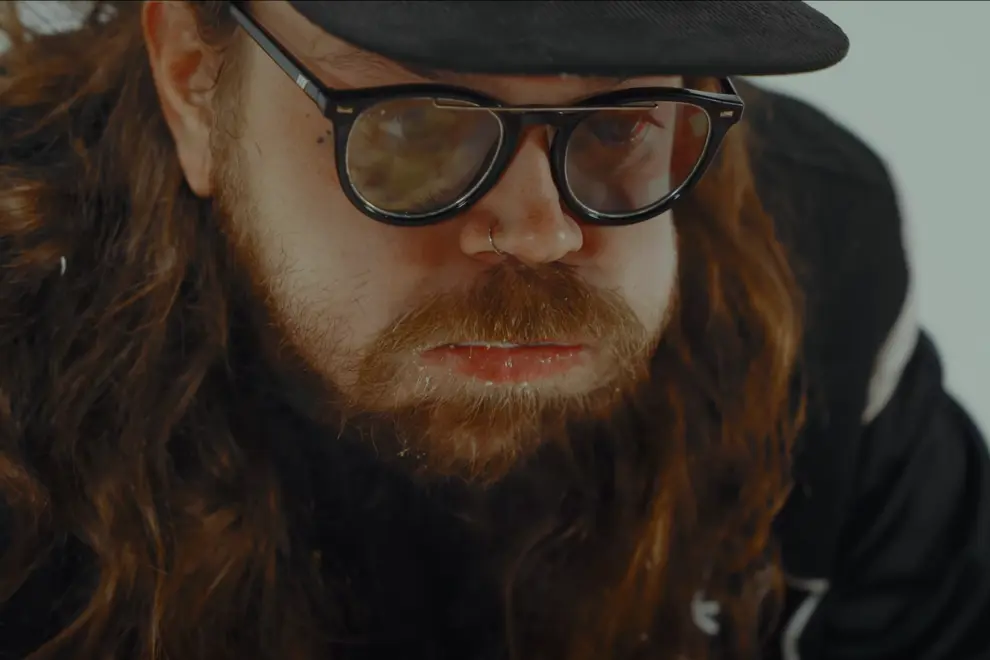 FANGZ vocalist Josh Cottreau with a mouthful of egg