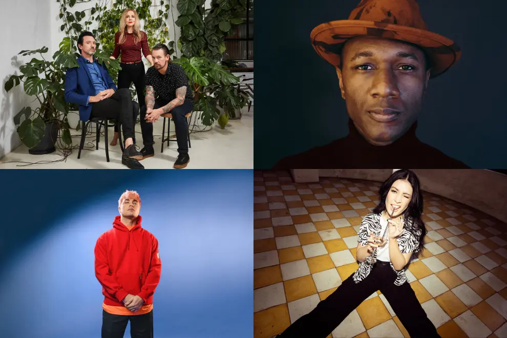 L, R: Something For Kate, Aloe Blacc, Illy, WILSN