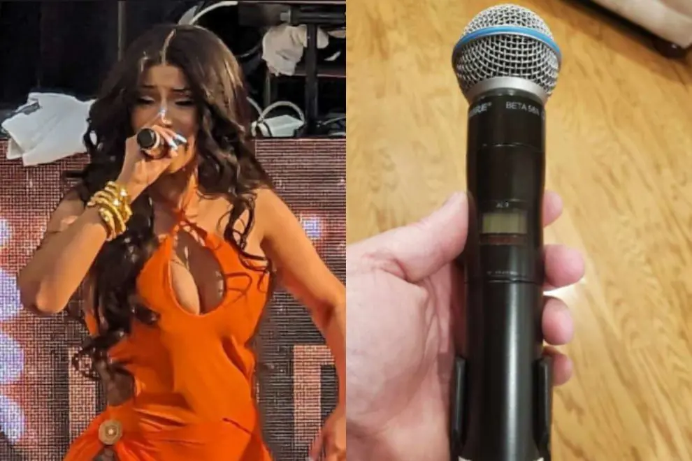 Cardi B + the offending microphone