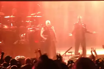 Disturbed caught in the sprinkler system