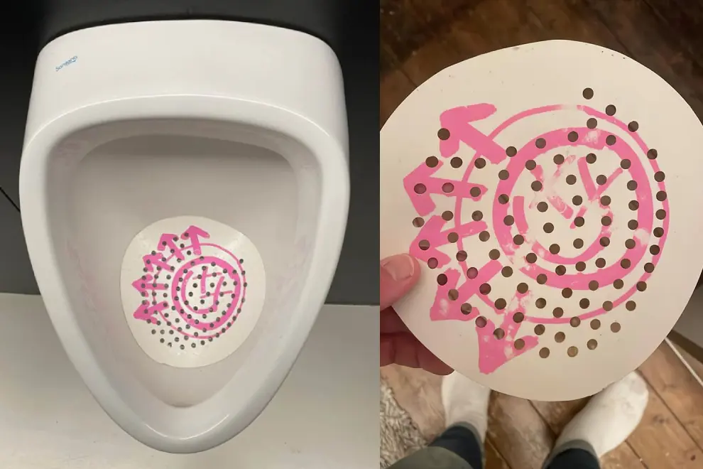 Blink-182 fans are taking urinal mats...