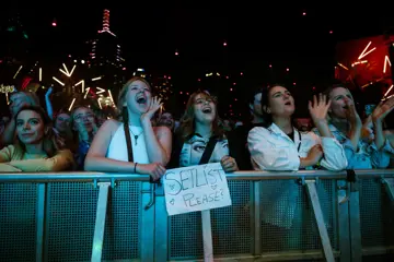 Crowd watching Vera Blue at Federation Square