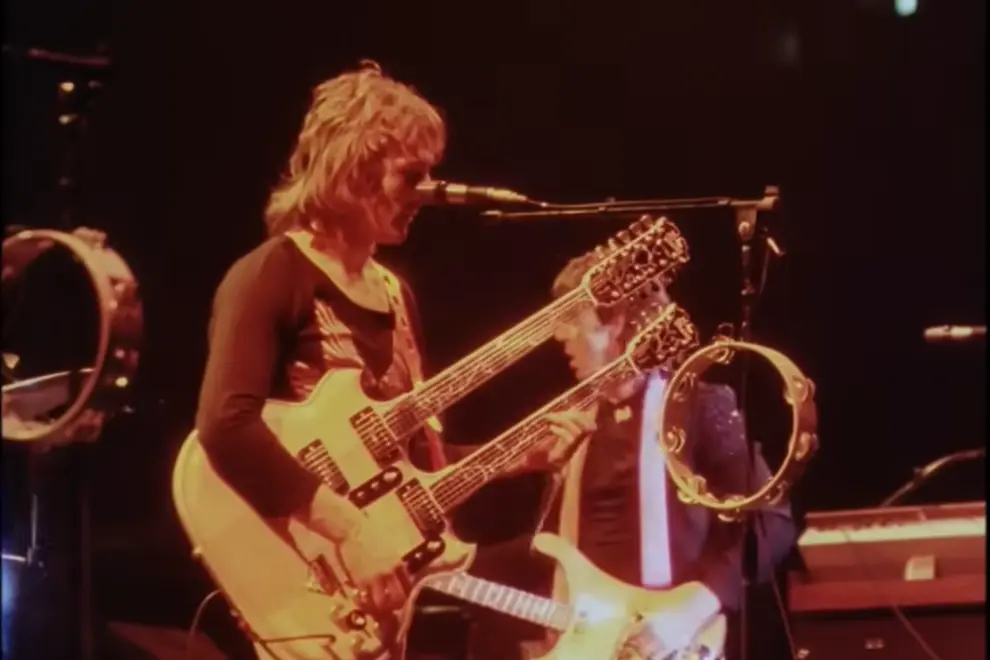 Denny Laine performing for the 'Band On The Run' music video