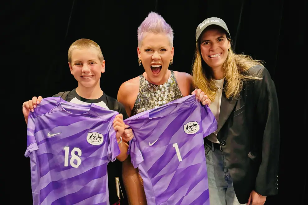 Willow Moore, P!nk and Matildas goalkeeper Lydia Williams