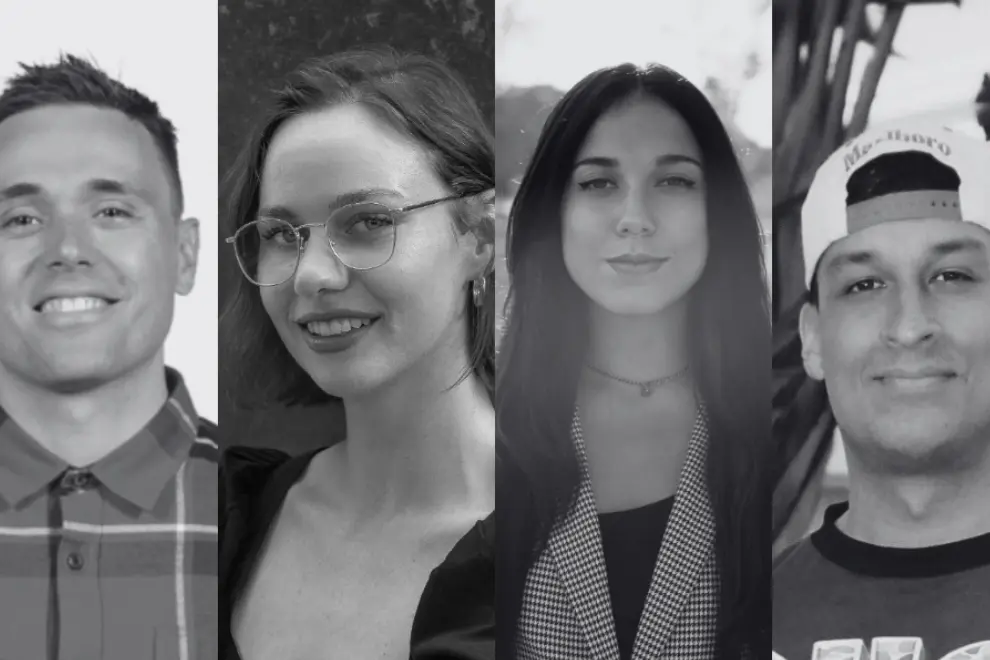 L-R: Adrian Burke, Alison Bremner, Taylor Dwyer, Benjamin James