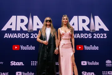 G Flip & Chrishell Stause at the 2023 ARIA Awards