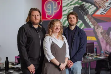Andy Irvine, Viv Mellish and Alex Wilson