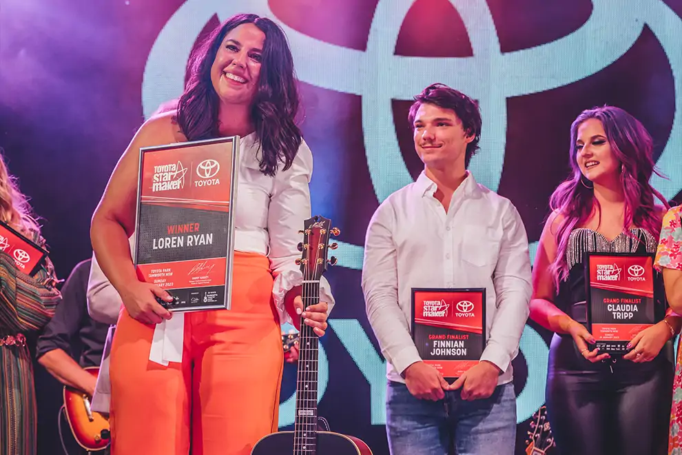 Loren Ryan, Finnian Johnson & Claudia Tripp at the 2023 Toyota Star Maker event