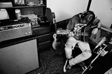 Rare footage of Bucket recording their EP 'Flounder' in 1994