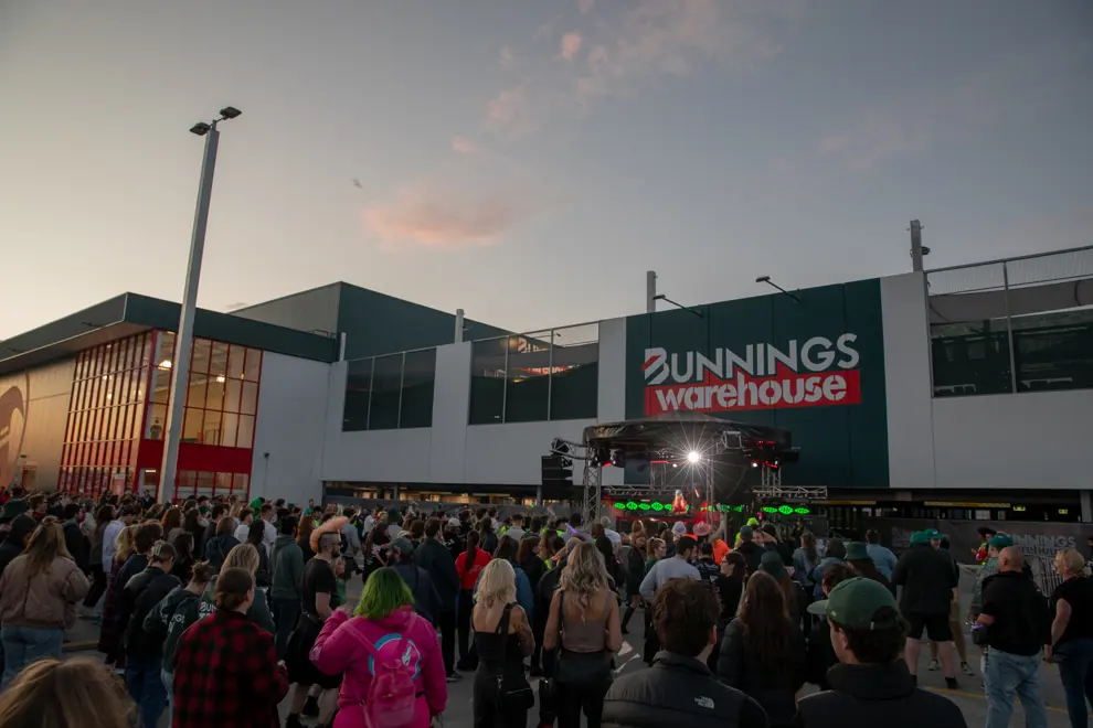 The Bunnings Rave, held in the Preston store carpark.