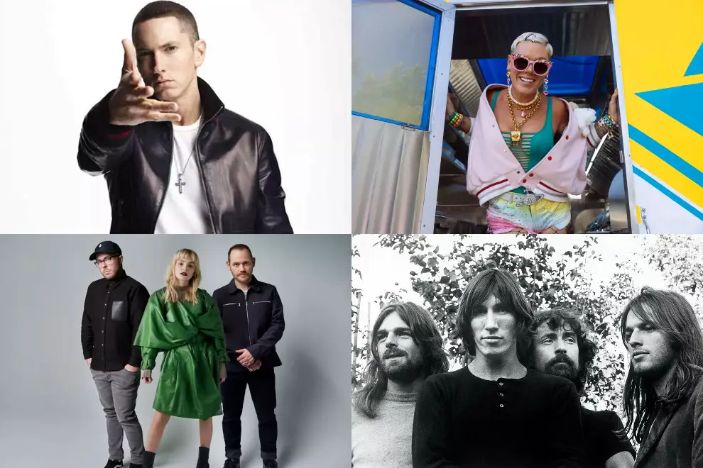 Eminem, P!nk, CHVRCHES, Pink Floyd