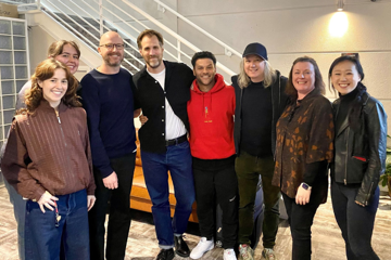 Macario De Souza (centre) at Sony Music Publishing