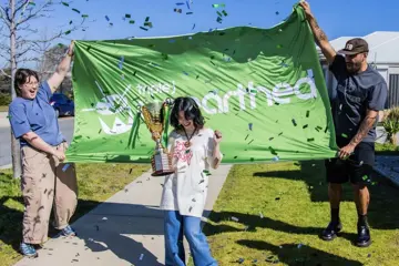 Mariae Cassandra with triple j's Abby and Tyrone