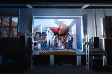 A performance at Hunting Ground Studios