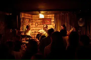 Local band Flamingo Blonde performing at The Junk Bar