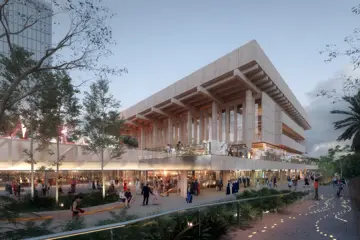 A render of Perth Concert Hall's proposed redevelopment, which will be completed by 2028. 
