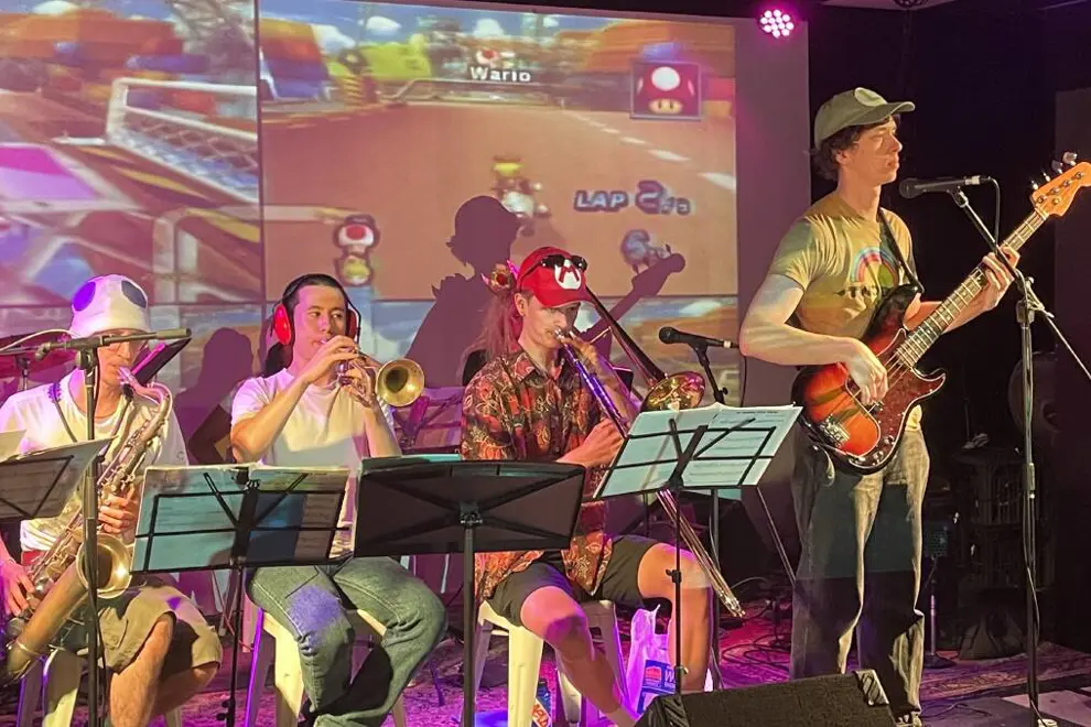 Mario Kart Live! You play the game; they play the music. 