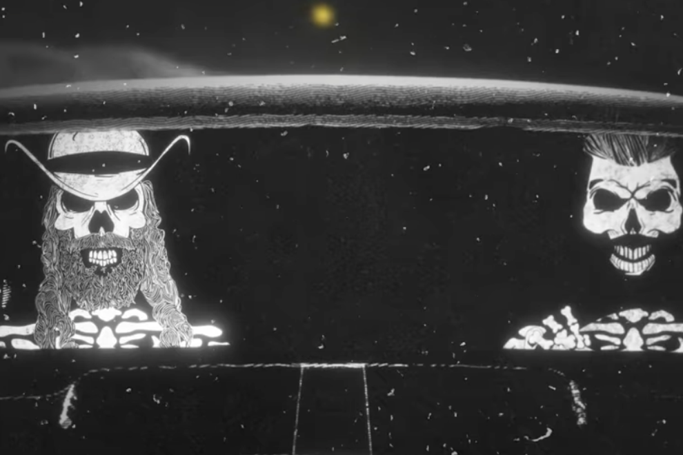 Still from Brothers Osbourne 'Skeletons' film clip