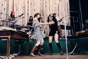 Clairo and Charli XCX at Laneway Festival 2025