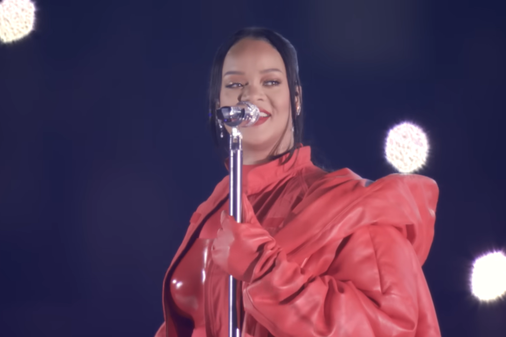Rihanna at the 2023 Super Bowl Halftime Show