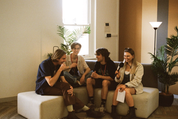 Band Banta interviewing Townhouse