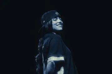 Billie Eilish performing in Brisbane