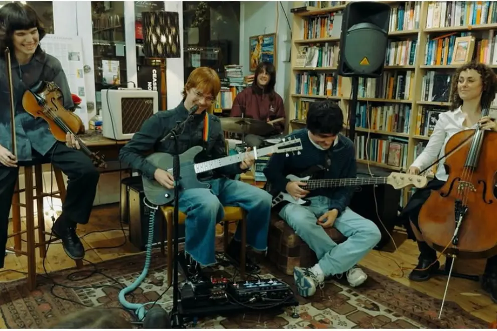Cagefly playing at Goodwood Books