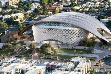 Architectural rendering of the proposed Brisbane Arena by Hayes Anderson Lynch Architects