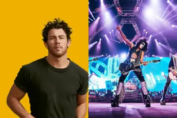 Nick Jonas, Paul Stanley performing live
