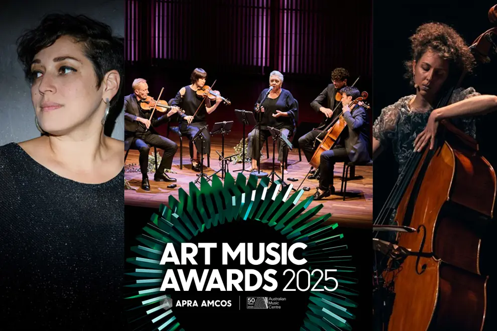 Aviva Endean, Dr Lou Bennett AM and Australian String Quartet, Helen Svoboda