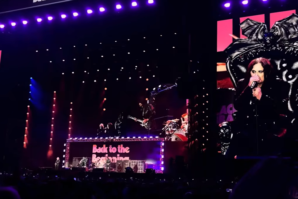 Black Sabbath performing at their 'Back To The Beginning' final show