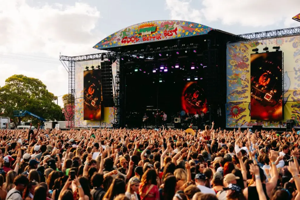 Djo performing at Laneway Festival 2025