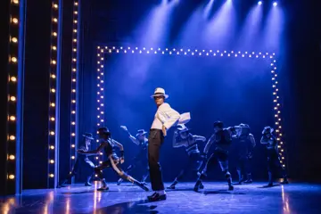 Illario Grant portraying Michael Jackson in 'MJ The Musical'