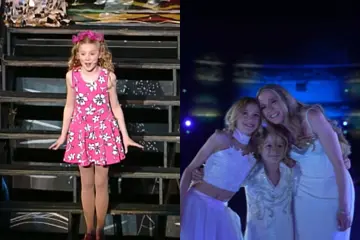 Nikki Webster at the 2000 Olympics, with her family in 2025