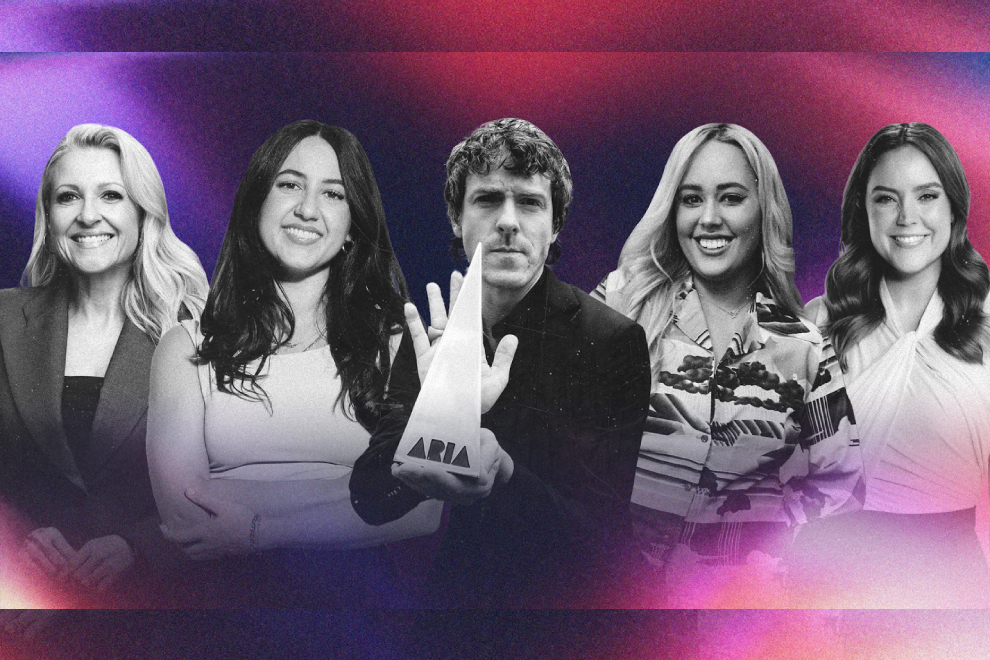 ARIA Awards hosts Angela Bishop, Concetta Caristo, Tim Blackwell, Latifa Tee, Georgie Tunny