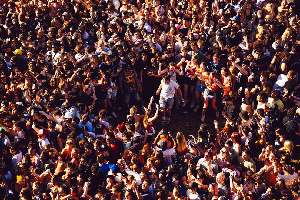 Punters enjoying live music