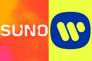 Suno & Warner Music Group logos