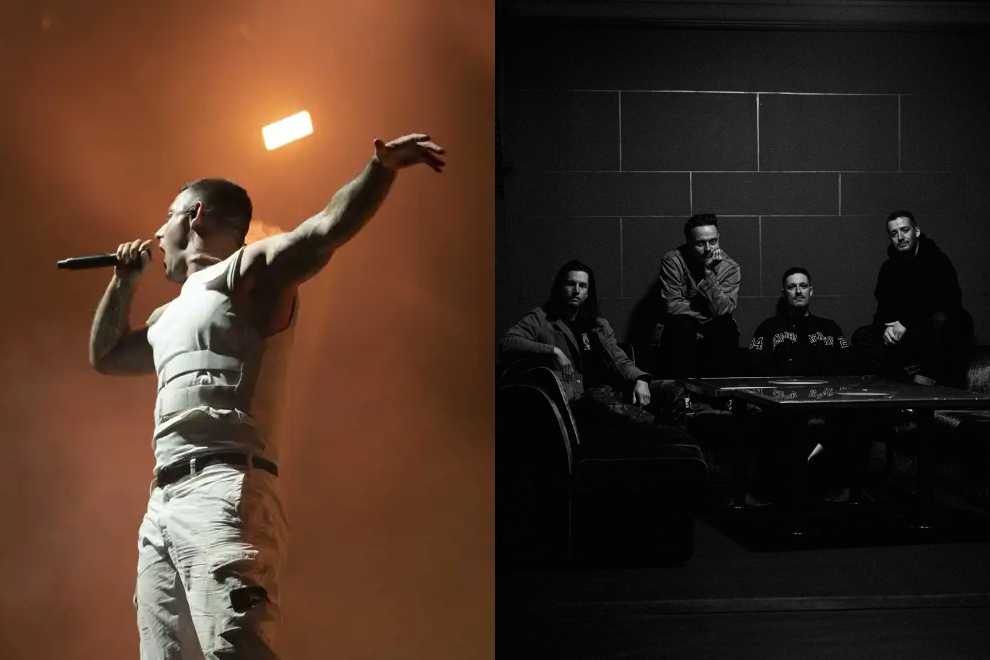 Winston McCall of Parkway Drive performing live, Architects