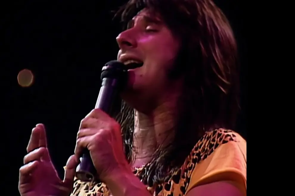 Journey's Steve Perry in the 1981 Don't Stop Believin' live video