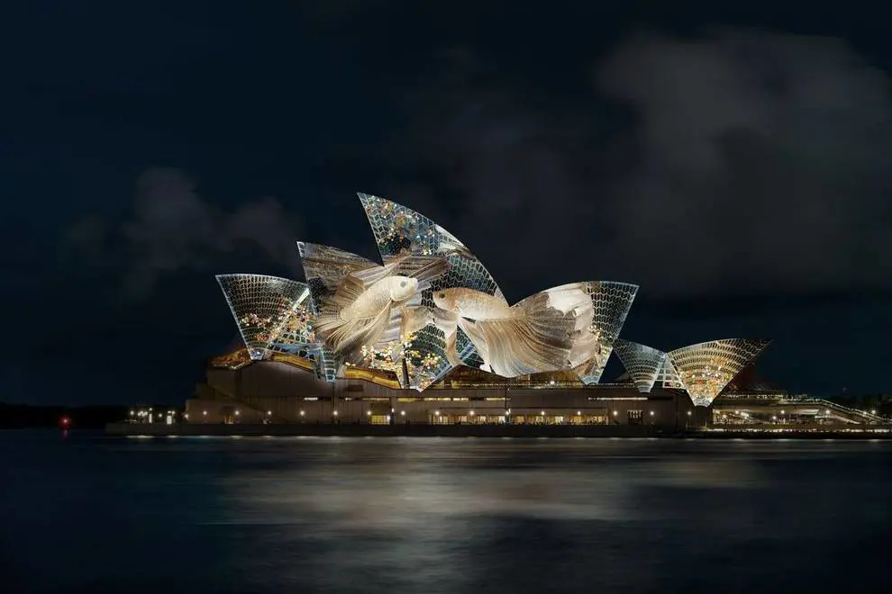 Yann Nguema's 'Opera Mundi' at Vivid Sydney.