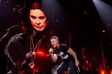 Robbie Williams paying tribute to Ozzy Osbourne at the 2026 BRIT Awards