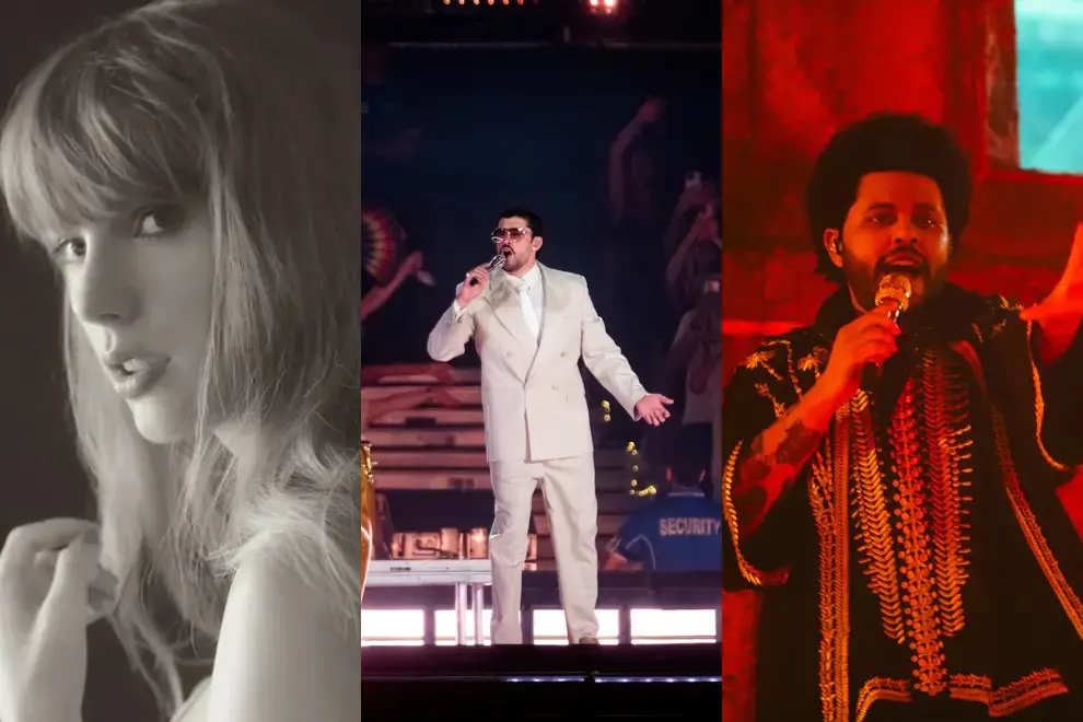 Taylor Swift, Bad Bunny, The Weeknd