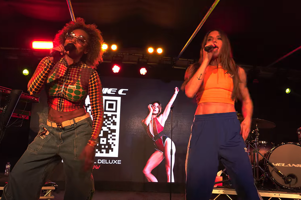 Mel B and Melanie C performing live