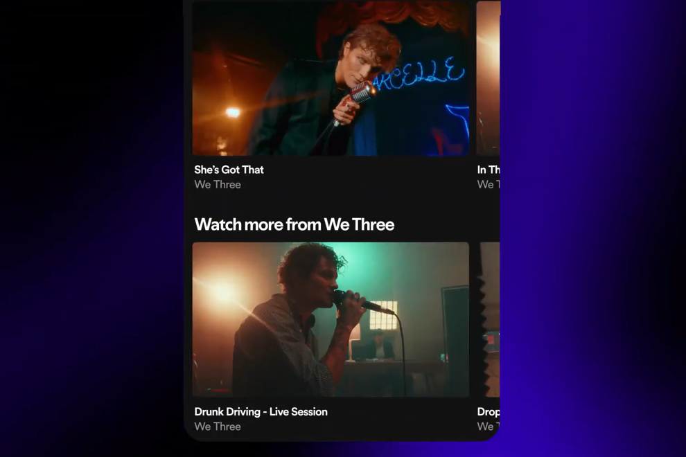 Music videos on Spotify