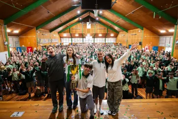 Concetta & Luka with triple j Unearthed High winners Trophy Wyfe