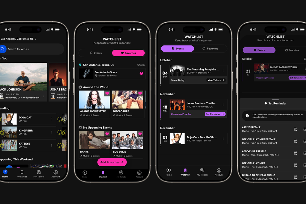 Ticketmaster App Launch