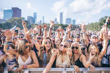 Crowd enjoying live music