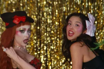 Olivia Rodrigo and Chappell Roan in the 'expectations' music video